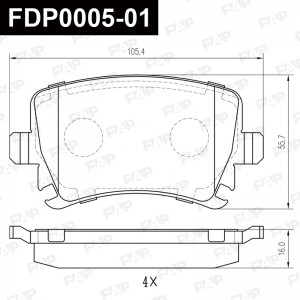 FDP0005-01 колодки дисковые! задние\ Audi A3/A6, VW Golf/Passat 1.4/1.6/1.9TDi/2 FDP0005-01 FAP