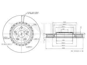 Диск тормозной передний BRD-20351 UNIO