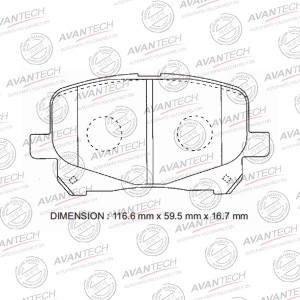 Колодки тормозные дисковые Avantech передние (противоскрипная пластина в компл.) AV1027 AVANTECH