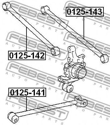 Рычаг задн подвески поперечн регулир TOYOTA CAMRY ACV3#/MCV3# 2001-2006 0125-143 0125-143 FEBEST