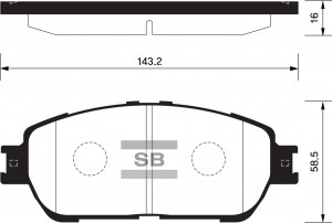 Колодки тормозные TOYOTA Camry (V30),Avalon (05-07) передние (4шт.) SANGSIN SP1372 SANGSIN