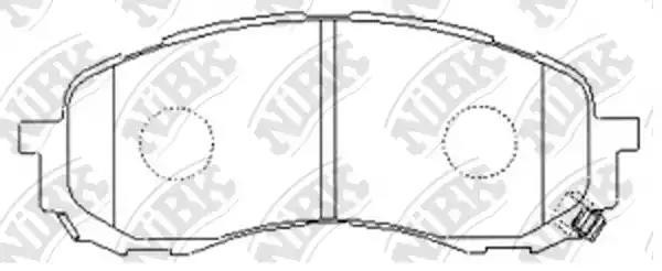 Колодки тормозные SUBARU Impreza (1.5/2.0) (00-08), Legacy (2.0) (02-08) передни PN7493 NIBK