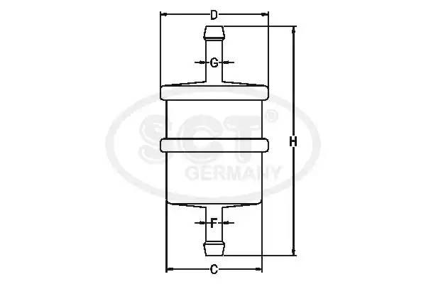 Фильтр топливный ST487 SCT