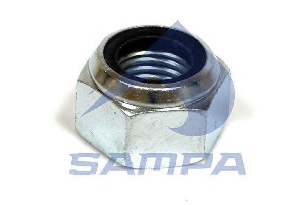 Гайка М30х3.5 SAF болта крепления рессоры полуприцепа (самофиксирующая с тефлоно 104.142 SAMPA
