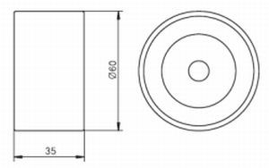 Ролик ГРМ опорный Hyundai Santa FE II (CM), Highway, Kia Magentis (GD) 2.7-3.5 ( GT10101 GMB