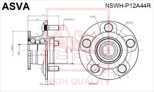 СТУПИЦА [12] NSWHP12A44R NSWH-P12A44R ASVA