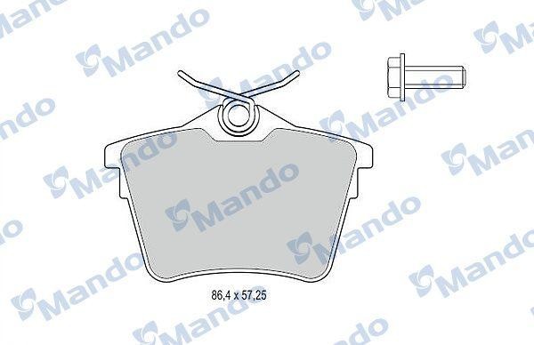 Колодки тормозные PEUGEOT Partner (08-) CITROEN Berlingo (08-) задние (4шт.) MAN MBF015251 MANDO