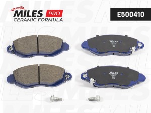 Колодки тормозные передние (с индикатором износа) (Смесь CERAMIC серия PRO) FORD E500410 MILES