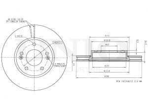 Диск тормозной передний BRD-20044 UNIO