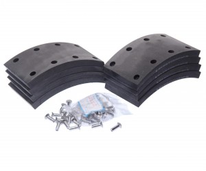 Накладка тормозной колодки ПАЗ-4230,КАВЗ-4232 сверленая расточен. компл. 8шт. с  35033002 MEGA POWER