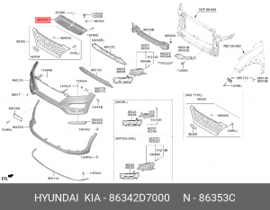 HYUNDAI TUCSON (2015>) 86342D7000 HYUNDAI KIA