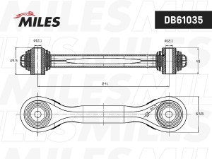 Рычаг задней подвески левый/правый BMW E87/E90 (старого образца) (LEMFORDER 3056 DB61035 MILES