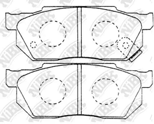 Колодки тормозные дисковые HONDA Civic 83-05/Fit 01-07 PN8263 PN8263 NIBK