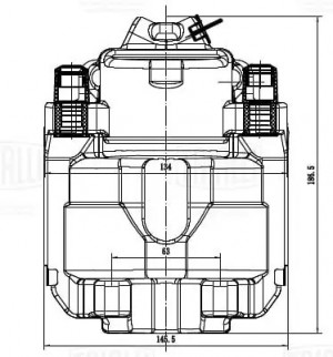 Суппорт торм. BMW 5 F10/F11/F07 (10-) перед. лев. d=60мм (CF 052313) CF052313 TRIALLI