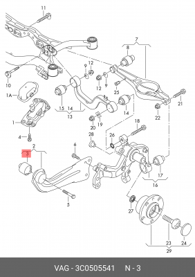 САЙЛЕНТ-БЛОК 3C0505541 3C0 505 541 VAG