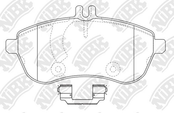 Колодки тормозные дисковые (с датчиком) PN0452W PN0452W NIBK