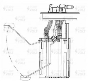 Модуль топливного насоса для а,м Chery M11 10- 1.6i SFM 2490 SFM 2490 START VOLT