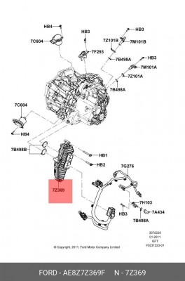 модуль управления КПП!\ Ford Focus 11>/ Ecosport 13> AE8Z-7Z369-F FORD