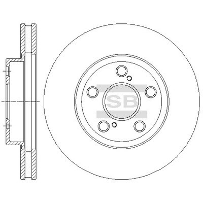 ДИСК ТОРМОЗНОЙ TOYOTA CARINA E 1.6-2.0 92-95CELICA 1.8 93- ПЕРЕДНИЙ ВЕНТ. SD4629 SD4629 SANGSIN