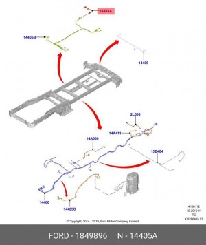 Жгут проводов FORD Transit (15-) фонаря заднего правого OE 1849896 FORD