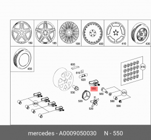 датчик давления в шине!\MB W204 1.8 07-> A0009050030 MERCEDES BENZ