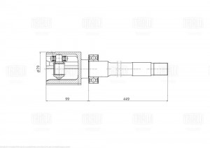 ШРУС Haval Jolion (21-) 1.5T AMT 4WD (внутр. перед. прав.) (GO 1696) GO 1696 TRIALLI