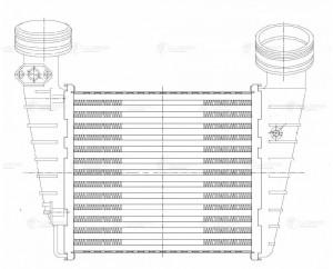 Радиатор интеркулера (ОНВ) для а/м VW Passat B5 (01-)/Skoda Superb (02-) 1.8T  L LRIC 1804 LUZAR