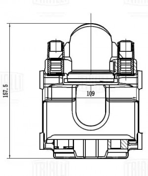 Суппорт торм. для а/м BMW 5 E60 03-/7 E65/E66 01- зад. лев. d46мм CF 084719 CF084719 TRIALLI