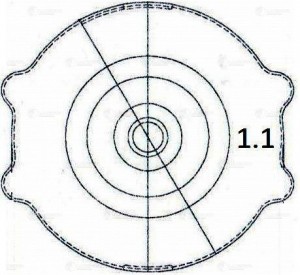 Крышка (пробка) радиатора для ам Dodge,Chrysler,Jeep 1.1 bar (LL 0301) LL 0301 LUZAR