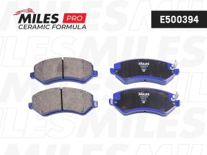 Колодки тормозные передние (Смесь CERAMIC серия PRO) CHRYSLER VOYAGER 2.4-3.3 00 E500394 MILES