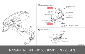 КЛИПСА/CLIP 01553-10501 01553-10501 NISSAN