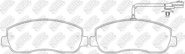Колодки тормозные RENAULT Master (10-) передние (4шт.) NIBK PN0639W NIBK