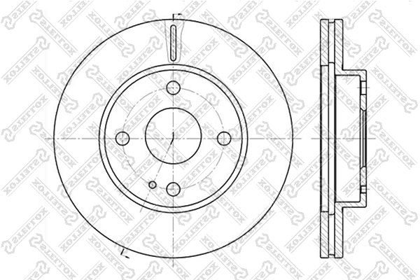 диск тормозной передний!\ Mazda 323 1.3-1.8 89> 6020-3232V-SX STELLOX