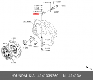 втулка вилки сцепления!\ Hyundai ix35 4141339260 HYUNDAI