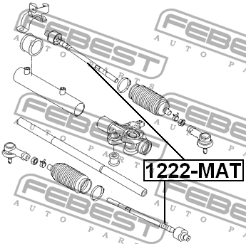 Тяга рулевая HYUNDAI MATRIX/LAVITA (BE) 2001-2006 1222-MAT 1222-MAT FEBEST