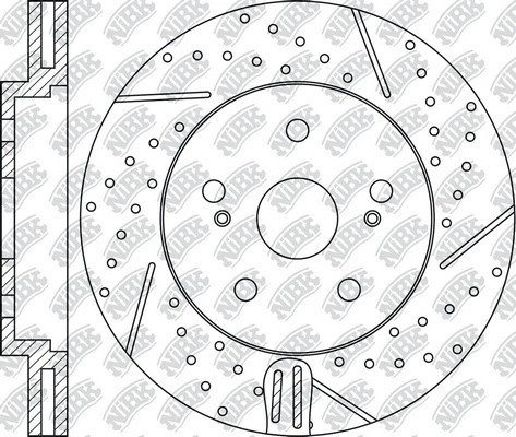 Диск тормозной LEXUS GS300 (05-11) передний (перфорированный) (1шт.) NIBK RN1498DSET NIBK