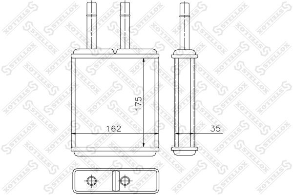 радиатор печки!\ Mazda 626 1.8-2.0i/2.2 12V/2.5 24V 87-97 10-35169-SX STELLOX
