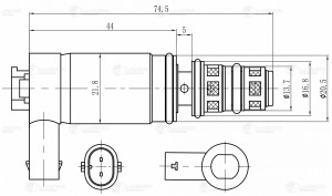 Клапан регулир. компрессора кондиц. для а/м Opel Astra J (10-)(тип Delphi длин.  LCCV2103 LUZAR