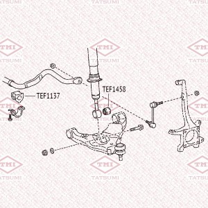 TOYOTA GX460 (2009>)/LAND CRUISER (150)/PRADO (200 Внутреняя, с KDSS, D=43 TEF1137 TATSUMI