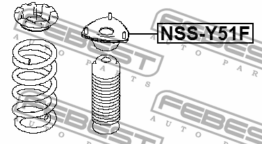 ОПОРА ПЕРЕДНЕГО АМОРТИЗАТОРА подходит для NISSAN Q70/M Y51 2012.01- [GR] NSS-Y51 NSS-Y51F FEBEST