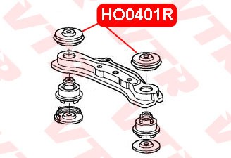 HO0401R ПОДУШКА ДИФФЕРЕНЦИАЛА ЗАДНЕЙ ПОДВЕСКИ, ПЕРЕДНЯЯ HO0401R VTR