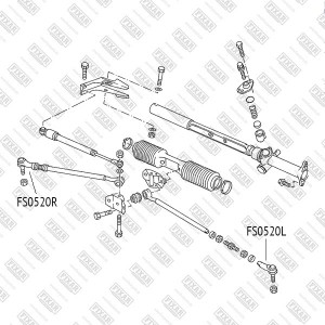 Наконечник рулевой тяги правый AUDI 100/200/A4/A6 82- FS0520R FS0520R FIXAR