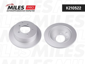 Диск тормозной (серия PRO с антикоррозионным покрытием) MITSUBISHI LANCER 08- за K210522 MILES