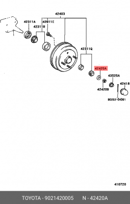 шайба подшипника ступицы!\ Toyota Corolla 90214-20005 TOYOTA