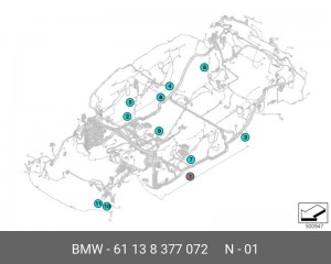 Разъем BMW 1 (E81) (09-) электрический OE 61 13 8 377 072 BMW