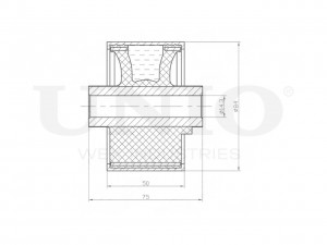 С/блок задний переднего нижнего рычага RMP-20383 UNIO