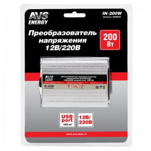 Преобразователь напряжения (инвертор) 12-220V 200Вт AVS A80683S AVS
