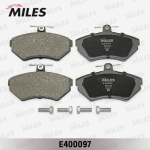 Колодки тормозные передние (без датчика + болты) (Смесь Low-Metallic) AUDI A4 1. E400097 MILES