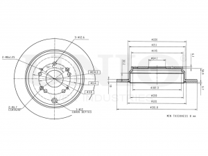 Диск тормозной задний BRD-20236 UNIO