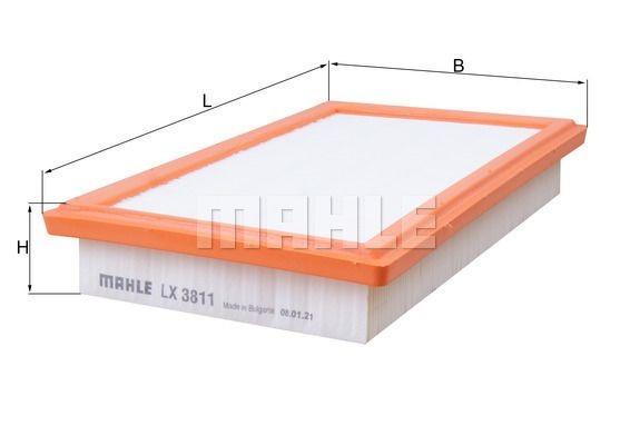 Фильтр воздушный LX3811 MAHLE KNECHT